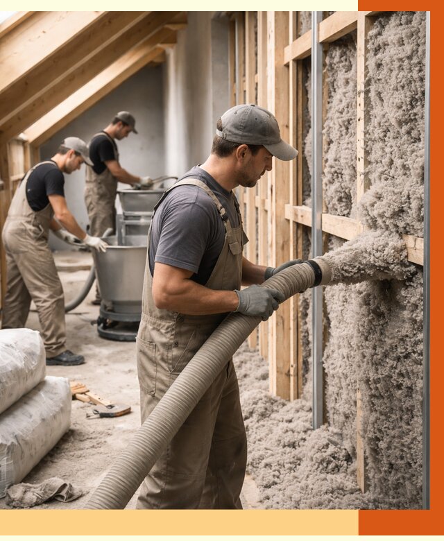 Утепление таунхауса эковатой в Ломоносове от 2254 руб./м² — монтаж и задувка | ТепломастерЛмн