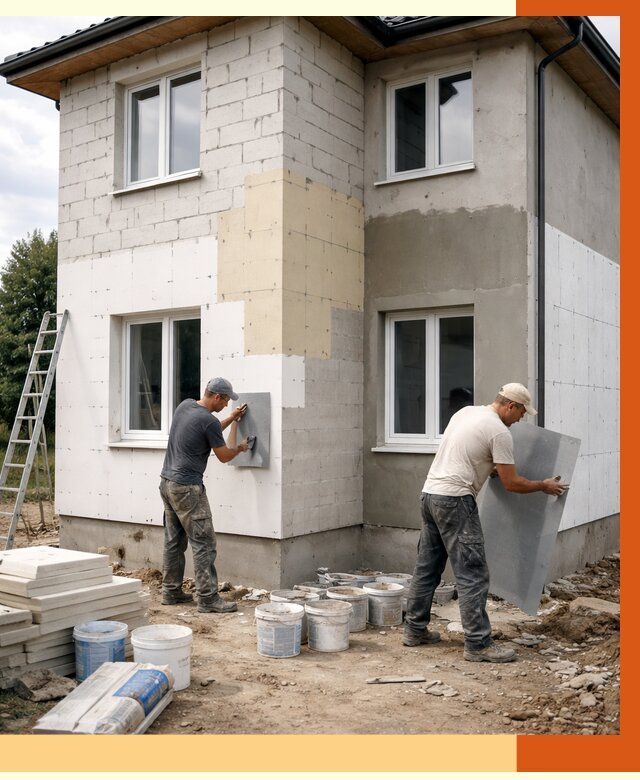 Утепление дома из газобетона в Ломоносове от 4303 руб./м² — заказать у ТепломастерЛмн