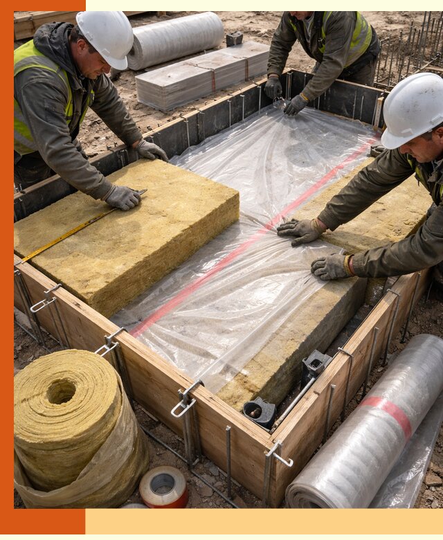 Теплоизоляция опалубки для строительства в Ломоносове